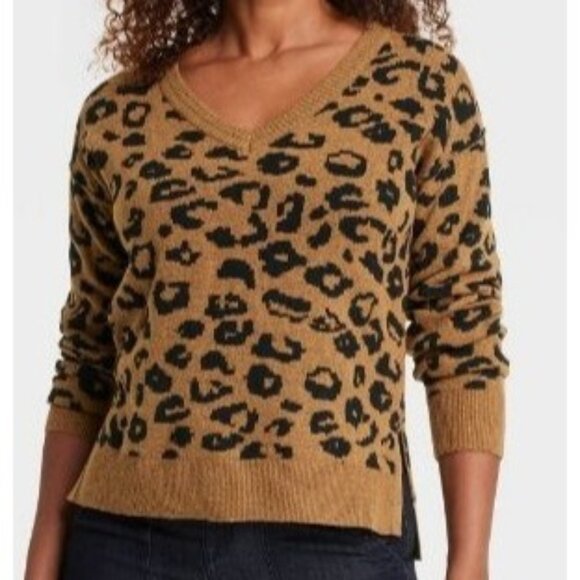 Knox Rose Women's V-Neck Pullover Sweater Camel Brown XS - Picture 1 of 5